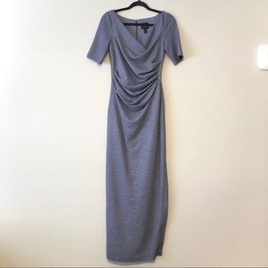 🎉HP🎉Adrianna Papell Silver Floor-Length Dress